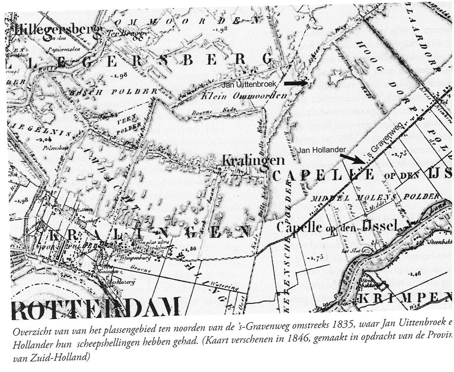 Omgeving Schollevaar anno 1846 